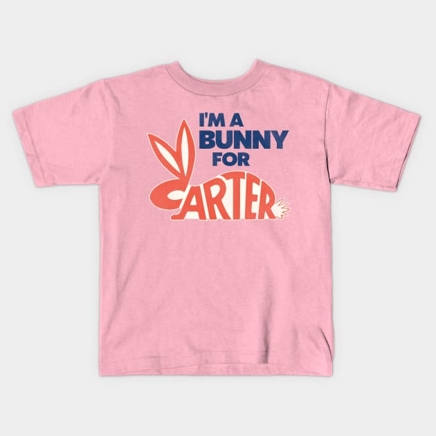 I'm a Bunny For Carter Kids T-Shirt by darklordpug